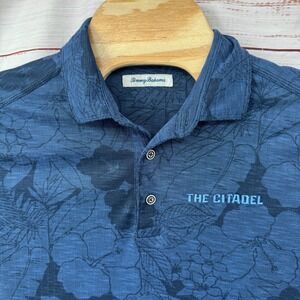 Tommy Bahama Polo Shirt Mens Medium The Citadel Military College South Carolina‎